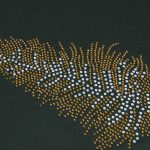 Podkładki Liść – Zielony Ciemny Złoto Podkładki Liść – Zielony Ciemny Złoto