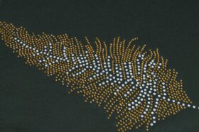 Podkładki Liść – Zielony Ciemny Złoto