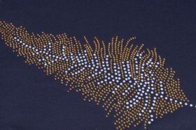 Podkładki Liść – Granatowy Złoto