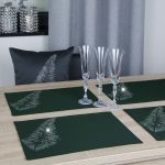 Podkładki Liść – Turkus Srebro