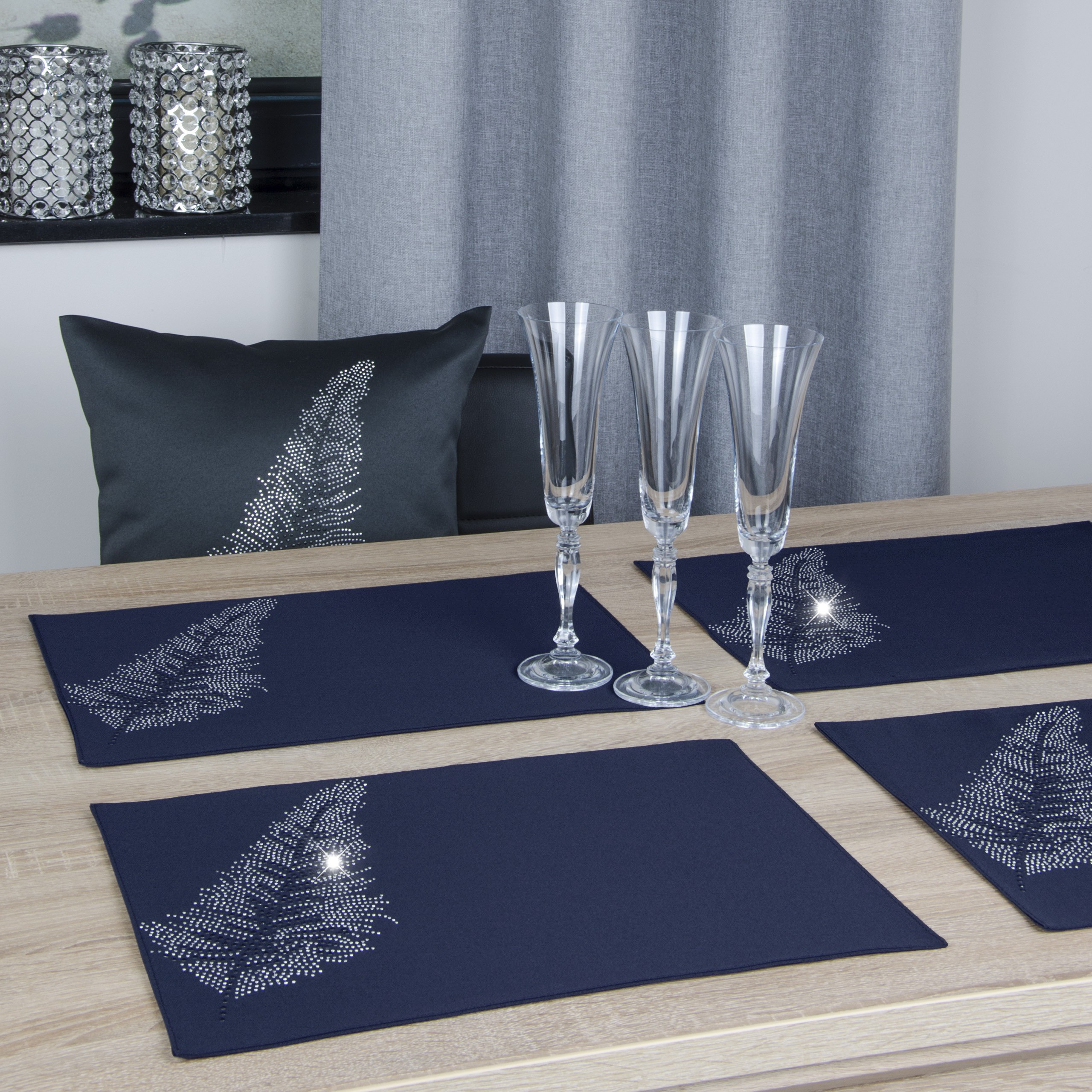 Podkładki Liść – Granatowy Podkładki Liść – Granatowy