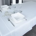 Bieżnik Werona – Biały ze srebrną nitką Bieżnik Werona – Biały ze srebrną nitką