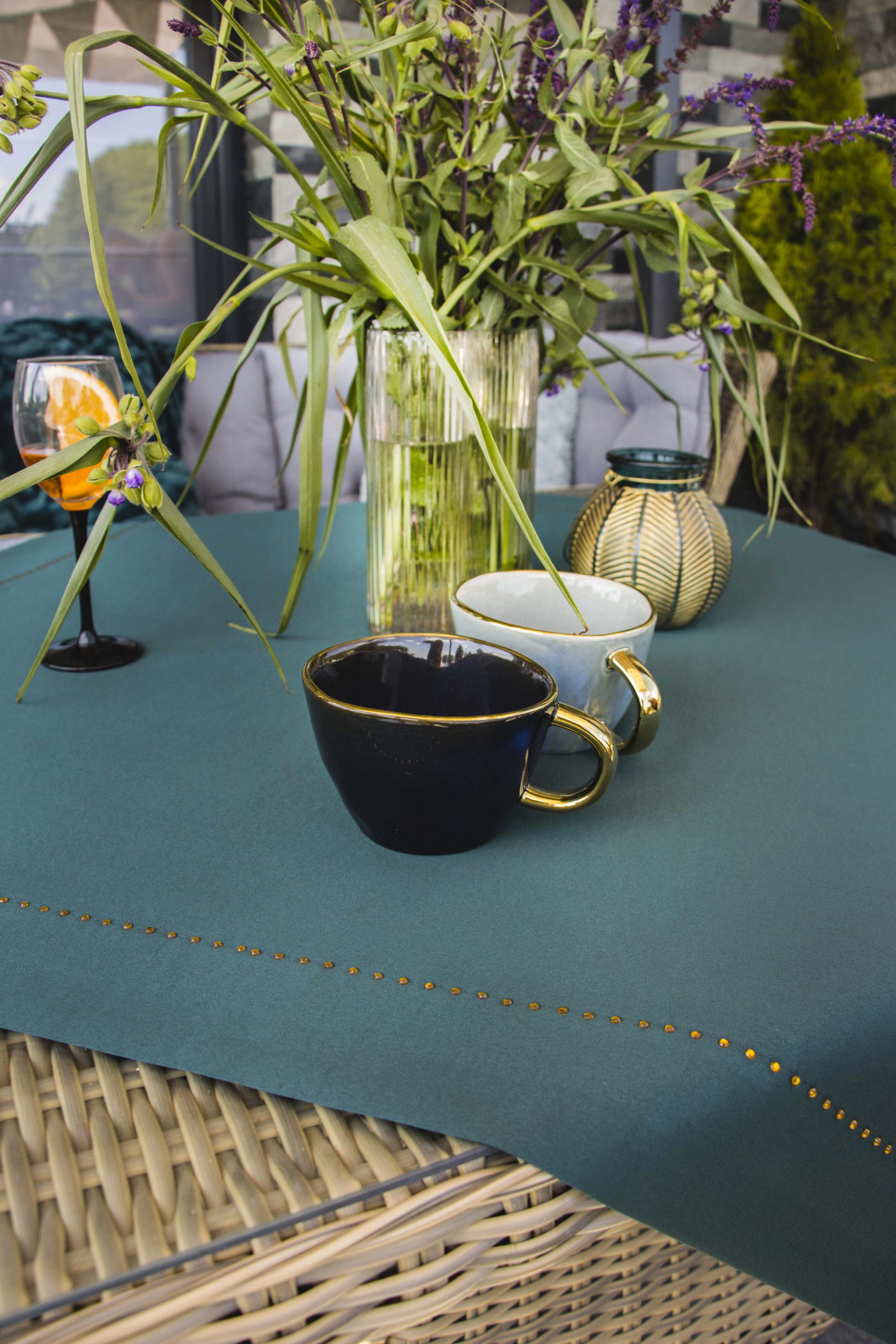 Serweta Glamour – Zielony Ciemny Złote Dżety Serweta Glamour – Zielony Ciemny Złote Dżety