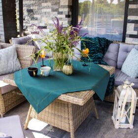 Serweta Glamour – Zielony Ciemny Złote Dżety