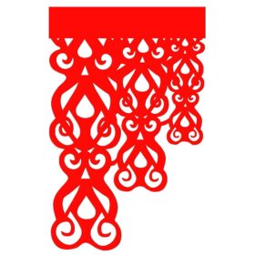 Ażur Dekor Narożny wz.3 – Czerwony