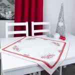 Serweta haftowana nakładka 85×85 pomarańcz