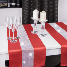 Bieżnik Cyrkonia – Czerwień ze srebrnym Bieżnik Cyrkonia – Czerwień ze srebrnym