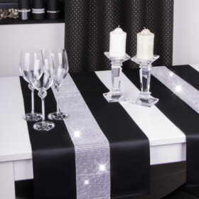 Bieżnik Cyrkonia – Czarny ze srebrną listwą