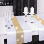 Bieżnik Cyrkonia – Biały ze złotym Bieżnik Cyrkonia – Biały ze złotym