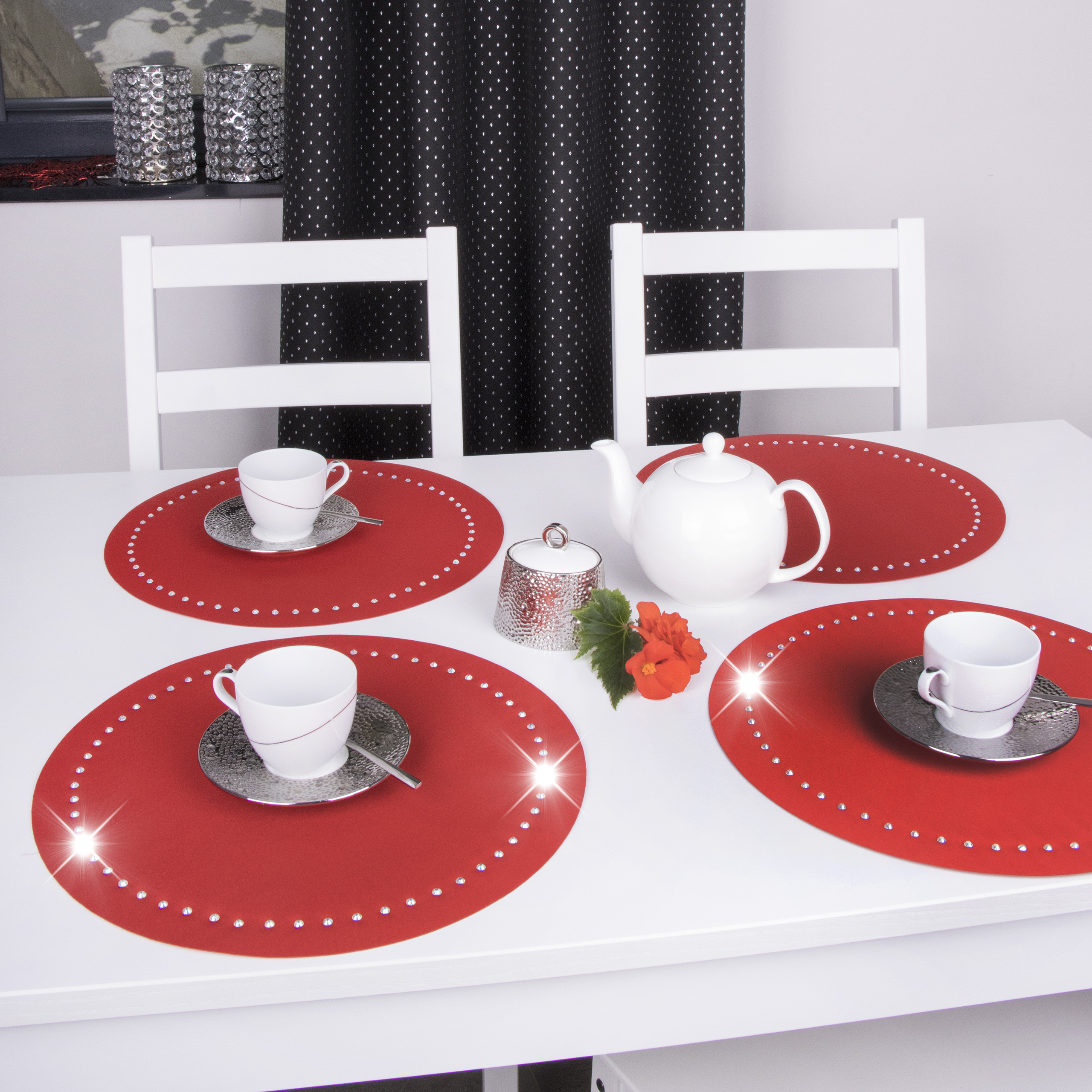 Podkładka Glamour 40 cm koło – Czerwona Podkładka Glamour 40 cm koło – Czerwona