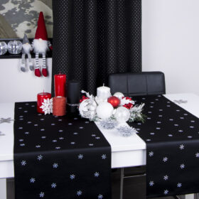 Bieżnik Świąteczny Gwiazdki – Czarny Bieżnik Świąteczny Gwiazdki – Czarny