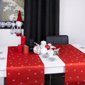 Bieżnik Świąteczny Gwiazdki – Czerwień