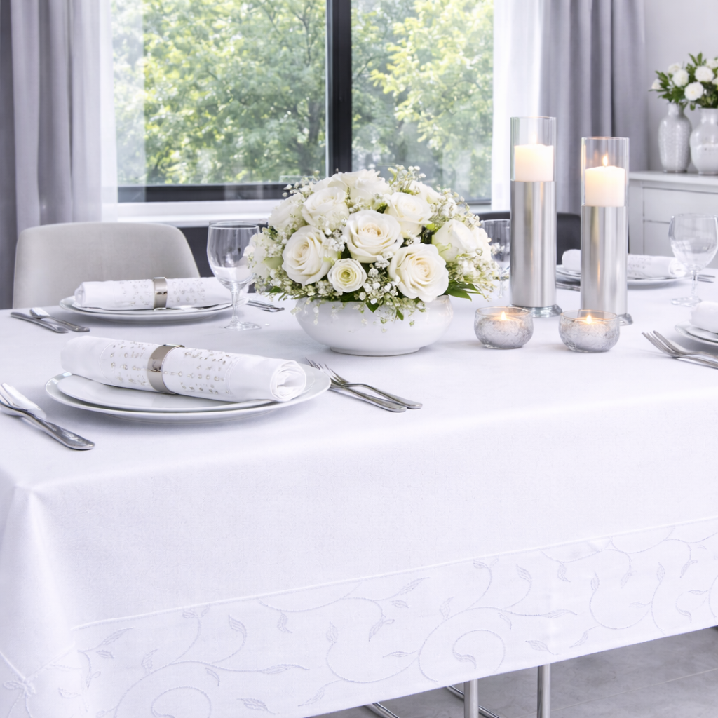 Obrus Azalia – Biały Obrus Azalia – Biały