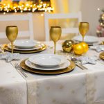 Bieżnik świąteczny Gold Silver Gwiazdki – Złoto Bieżnik świąteczny Gold Silver Gwiazdki – Złoto