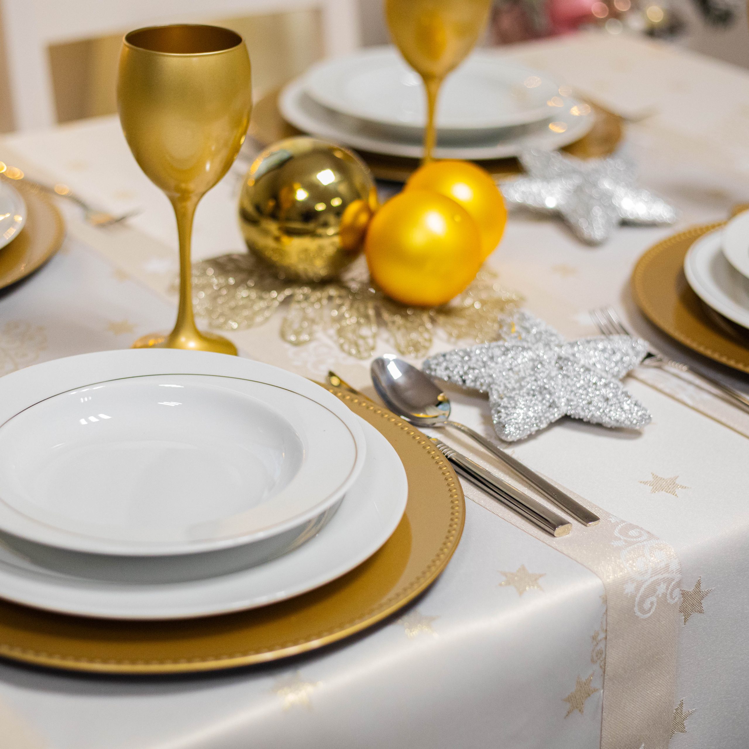 Bieżnik świąteczny Gold Silver Gwiazdki – Złoto Bieżnik świąteczny Gold Silver Gwiazdki – Złoto