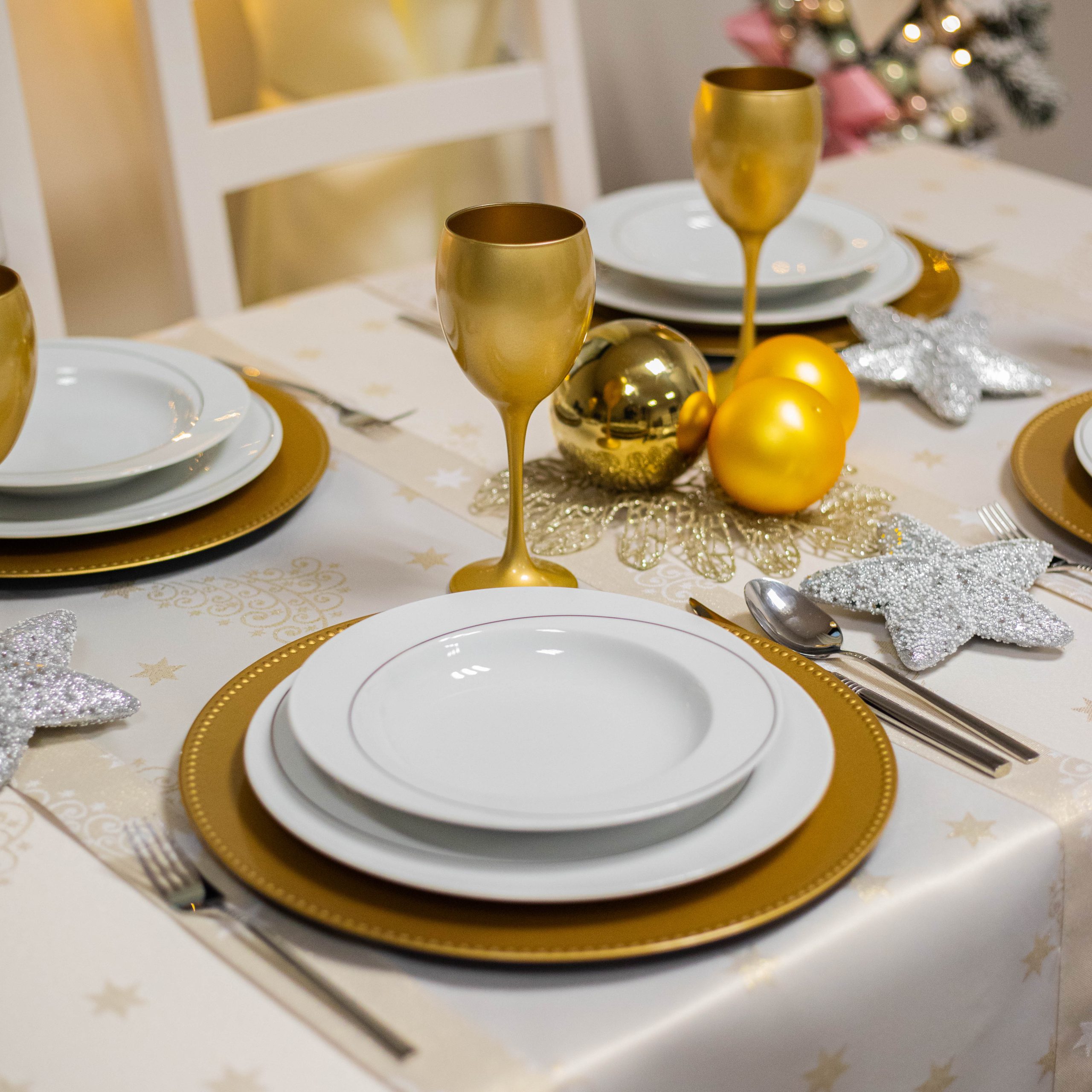 Bieżnik świąteczny Gold Silver Gwiazdki – Złoto Bieżnik świąteczny Gold Silver Gwiazdki – Złoto