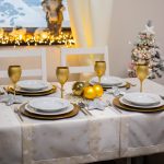 Bieżnik świąteczny Gold Silver Gwiazdki – Srebro