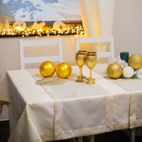 Obrus świąteczny Gold Silver Choinka – Złoto