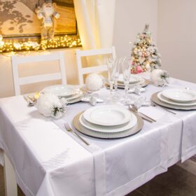 Bieżnik świąteczny Gold Silver Choinki – Srebro Bieżnik świąteczny Gold Silver Choinki – Srebro