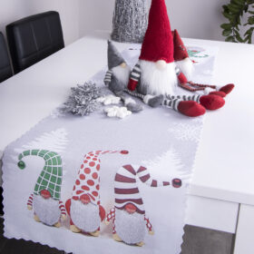 Bieżnik świąteczny Krasnal – Szary