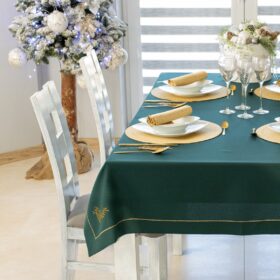 Obrus świąteczny Jodełka – Ciemna zieleń