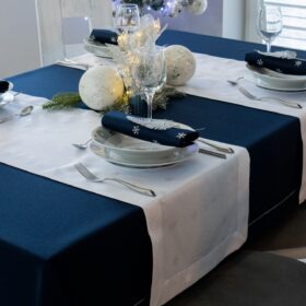 Bieżnik świąteczny Gold Silver Gwiazdki – Srebro