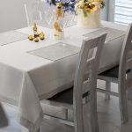 Obrus Kropki Lux – Biały Złoto