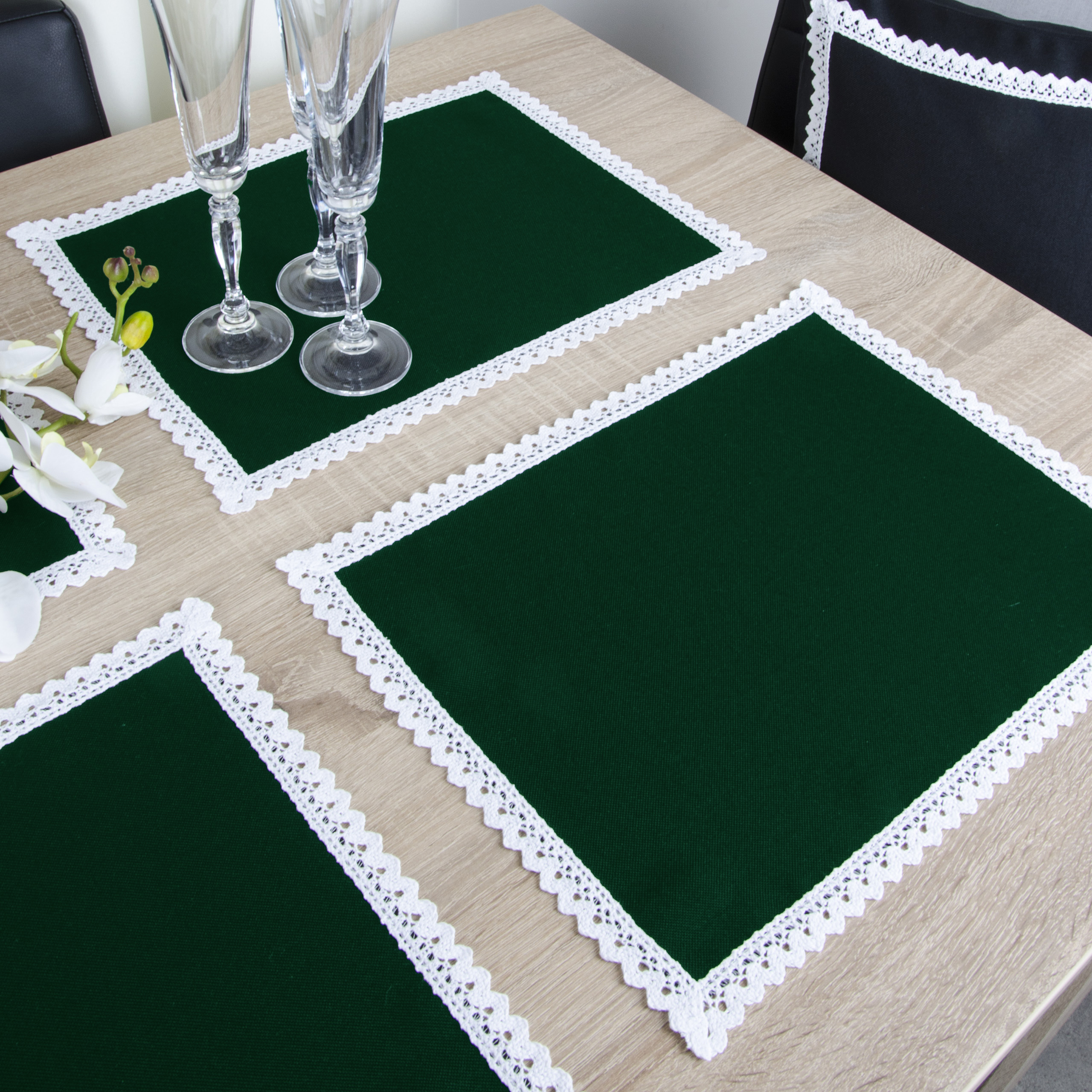 Podkładki Malaga – Ciemna zieleń Podkładki Malaga – Ciemna zieleń