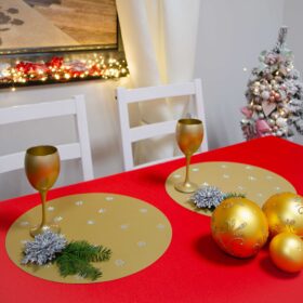 Podkładka świąteczna Gwiazdki koło – Złoto