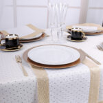 Bieżnik Kropki Lux – Złoto