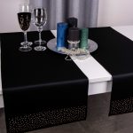 Bieżnik Brylant – Czarny ze złotymi dżetami Bieżnik Brylant – Czarny ze złotymi dżetami