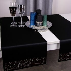 Bieżnik Brylant – Czarny ze złotymi dżetami