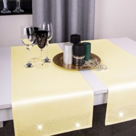 Pas Brylant – Jasny żółty ze srebrnymi dżetami