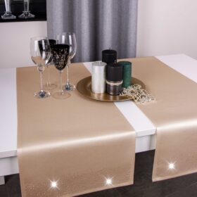 Bieżnik Brylant – Kakao ze złotymi dżetami