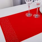 Bieżnik Brylant – Czerwony ze srebrnymi dżetami