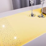 Pas Brylant – Ciemny żółty ze srebrnymi dżetami Pas Brylant – Ciemny żółty ze srebrnymi dżetami