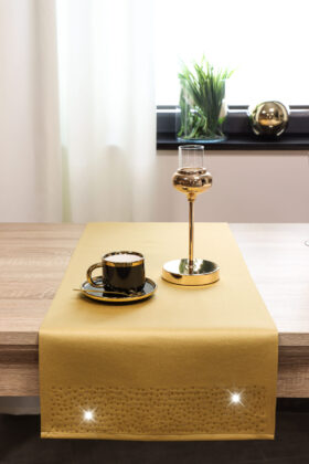 Bieżnik Brylant – Złoty ze złotymi dżetami