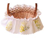 Ozdoba opaska na koszyk Wielkanocny szara