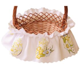 Ozdoba opaska na koszyk Wielkanocny kremowy