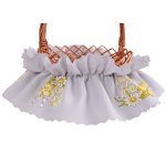 Ozdoba opaska na koszyk Wielkanocny szary