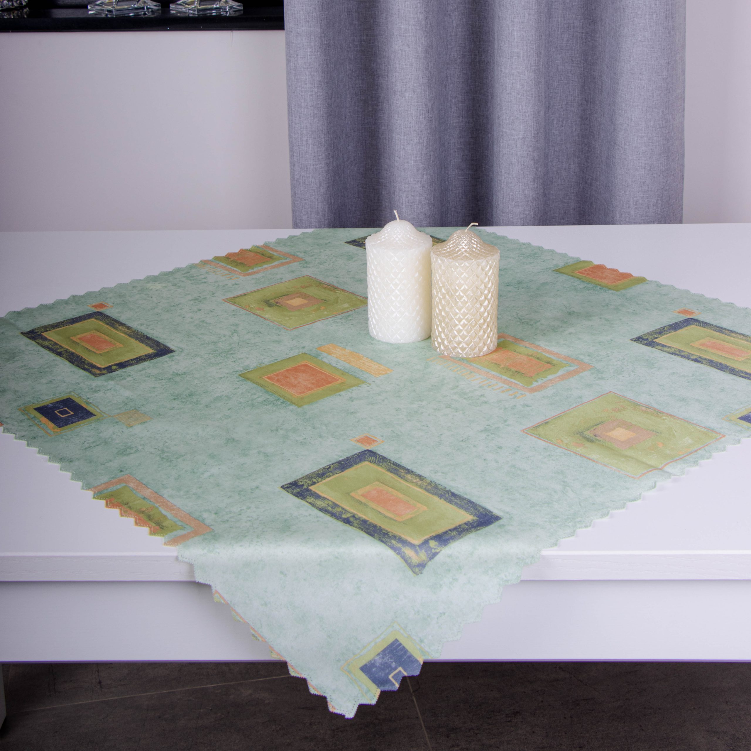 Serweta drukowana satynowa plamoodporna 75×75 zielona 1 Serweta drukowana satynowa plamoodporna 75×75 zielona 1