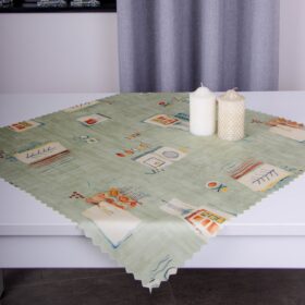 Serweta drukowana satynowa plamoodporna 75×75 zielony – 19