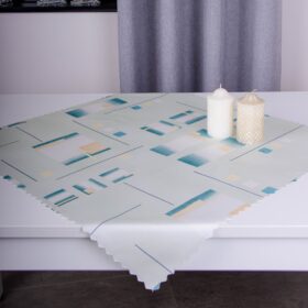 Serweta drukowana satynowa plamoodporna 75×75 turkusowa – 10