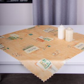 Serweta drukowana satynowa plamoodporna 75×75 pomarańczowa 14 - Pomarańcz, Kwadrat, 75x75