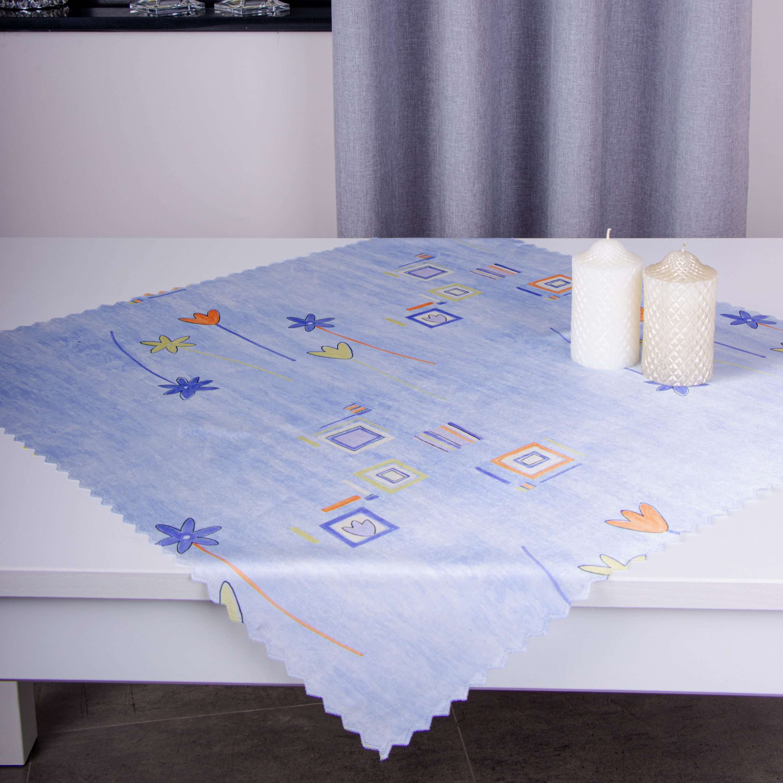 Serweta drukowana satynowa plamoodporna 75×75 niebieska – 2 Serweta drukowana satynowa plamoodporna 75×75 niebieska – 2