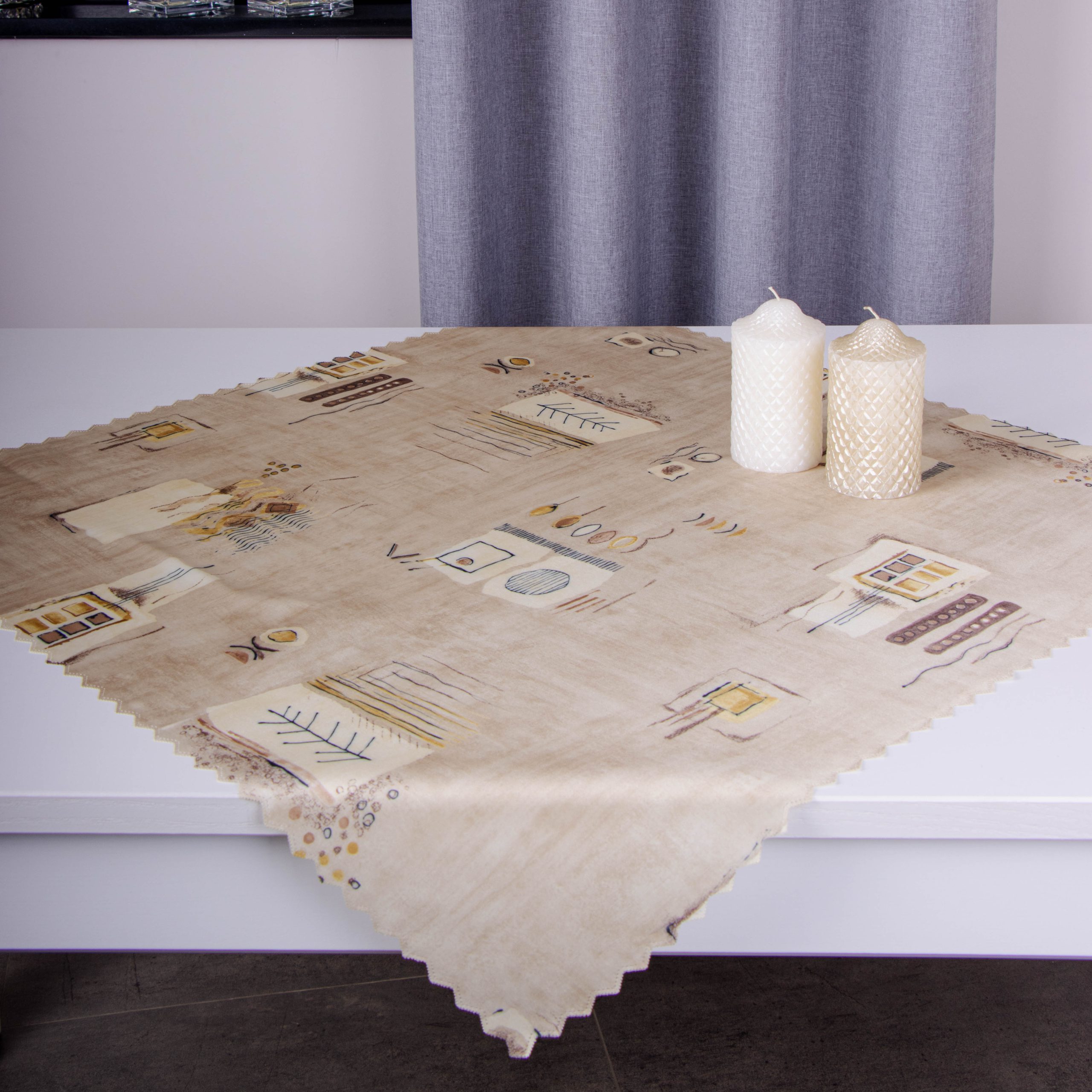 Serweta drukowana satynowa plamoodporna 75×75 beżowa – 17 Serweta drukowana satynowa plamoodporna 75×75 beżowa – 17