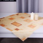 Serweta drukowana satynowa plamoodporna 75×75 turkusowa – 10