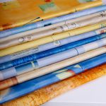 Serweta drukowana satynowa plamoodporna 75×75 turkusowa – 18