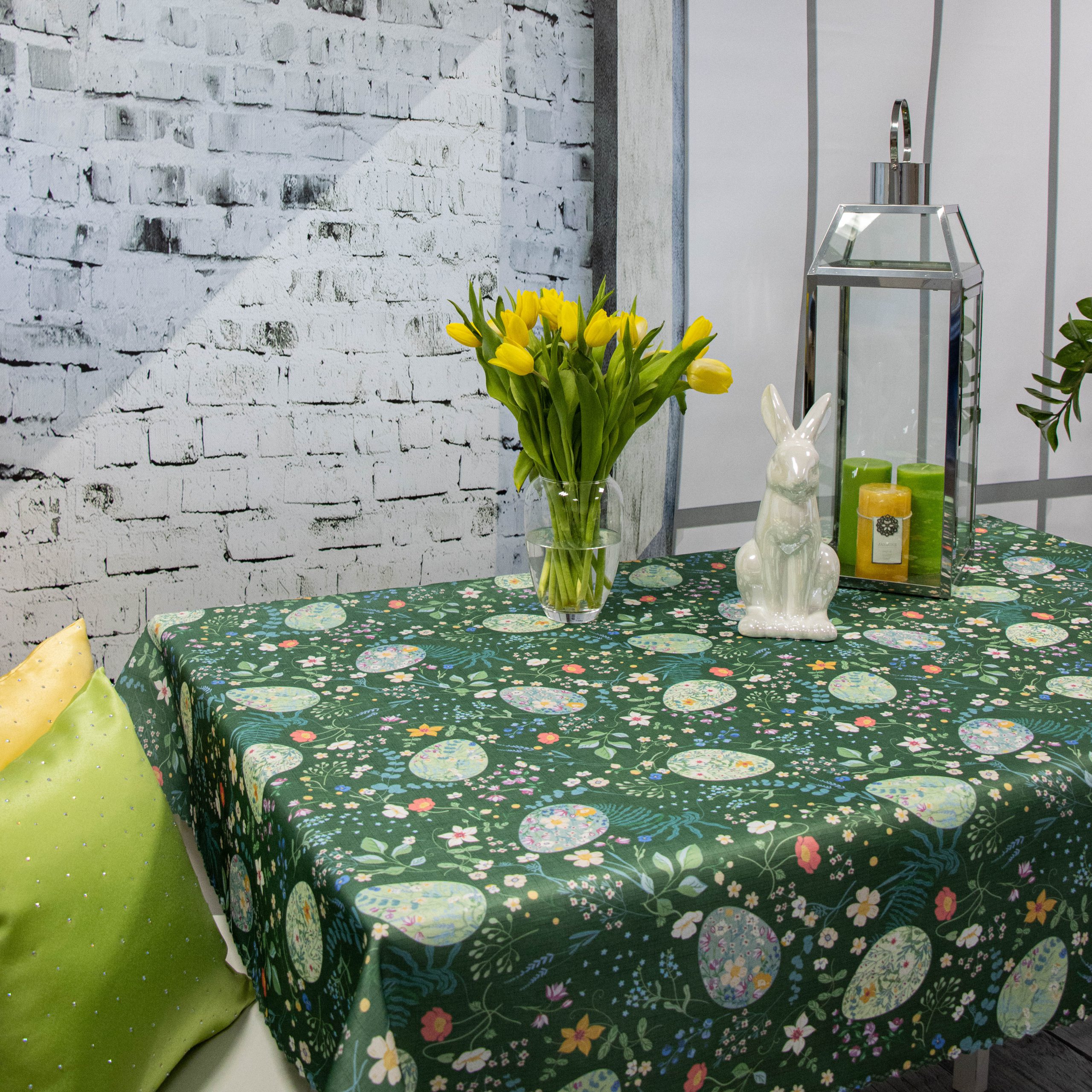 Obrus Wielkanocny 2022 – Ciemna zieleń Obrus Wielkanocny 2022 – Ciemna zieleń