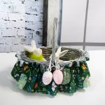 Ozdoba opaska na koszyk Wielkanocny zielony